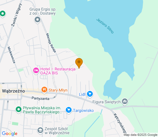 Mapa dojazdu do hurtowni motoryzacyjnej w miejscowości Wąbrzeźno